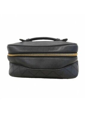 Chanel Vanity Bag Bicolor Lambskin Black Gold